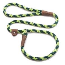 Mendota Pet 슬립 목줄 - 강아지 리드 및 칼라 콤보 - 미국 제조 - 다이아몬드 사암 1cm x 1.2m(3/8인치 x 4피트) - 소형/중형 품종용, 옥