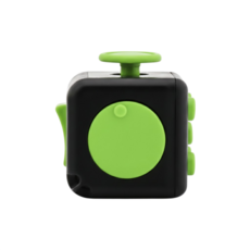 AB3 療癒魔方 Fidget Cube 紓壓方塊, 3#黑綠色(附吊繩!), 1個