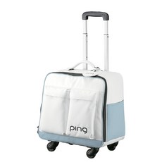 핑 W 롤링 QD 보스턴백 바퀴형 삼양인터내셔날정품 2026년, 화이트/블루(WHITE/BLUE)