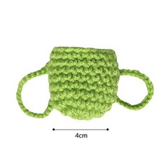 倉鼠背包造型服飾配件組 小寵外出可愛穿搭 鉤織造型包 寵物外拍道具, 1個, 綠菜籃, 綠菜籃