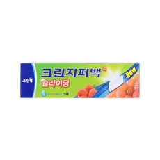 크린랲 크린 슬라이딩 지퍼백 소 21 x 19 cm, 소(S), 15개입, 3개