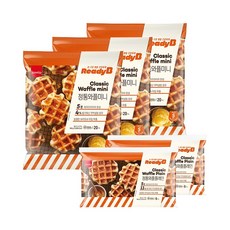 [간편식사빵] 삼립 레디비 냉동 정통와플 플레인 6입 3봉+미니 20입 2봉 (총58개), 상세 설명 참조, 1세트