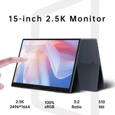 15인치 4K 터치 휴대용 모니터 60Hz 3:2 화면비 100%sRGB 저청색광 눈 보호 확장 스크린 (후면 브래킷 포함, 02 15 inch 2.5K