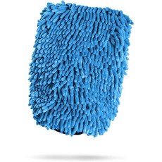 아담스 셰닐 세차 미트 - 자동차 트럭 RV 오토바이 등을 위한 청소 및 디테일링을 프리미엄 소프트 마이크로파이버 워싱 글러브 블루 2pk, Blue, 1pk