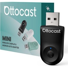 OTTOCAST 오토캐스트 미니 동글 무선 CarPlay 어댑터 아이폰호환 Android Auto 호환 2 in 1 유선을 무선으로 변환 Apple 플러그 앤 플레이 USB C, OTTOCAST 오토캐스트 미니 동글 무선 CarPla
