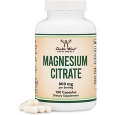 더블우드 마그네슘 시트레이트 800mg 캡슐 Double Wood Magnesium Citrate, 1개, 180정