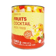 후르츠칵테일캔 3.06K 통조림 과일 플레이팅 샐러드 안주용 요리용 조리용, 1개