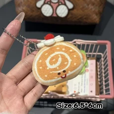 인형키링 Kawaii 키 체인 펜던트 만화 Mofusand 상어 고양이 크로스 드레싱 인형 배낭 장식 장난감, [20] Melody