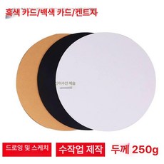 원형 도화지 용지 25cm 다용도 스케치 용품 미술 그림 종이카드 활동지, 카드지름 25cm 25장, 1개