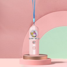 휴대용 분무기 야광 수분 공급 장치 USB 충전 얼굴 보습 스티머 스킨 케어, Ballon pink