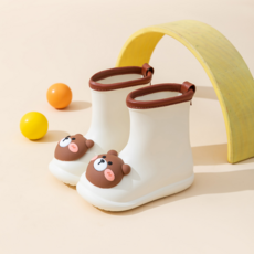 다나에 아동용 곰돌이 3D 입체 캐릭터 EVA 장화 레인부츠