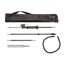 AJiou 世杰 兩段式板機魚叉 漁獵 自潛專用 高靈敏度板機設計 水下狩獵必備, 1個, 板機-單叉,黑雙橡皮(3分半), 黑雙橡皮