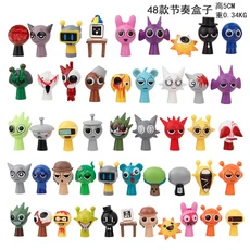 48 개/대 미니 Sprunki 액션 그림 장난감 만화 Wenda 모델 인형 어린이 선물, 01 China Mainland