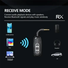 A37T-Bluetooth 5.4 오디오 어댑터 무선 송신기 TV 차량용 헤드폰 3.5Mm Aux Hifi 스테레오 음악 변환기, 01 As Shown