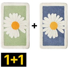 디심플 극세사 화장실 욕실 발매트, 2개, 혼합색상