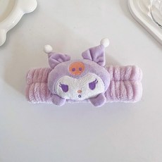 三麗歐 珊瑚絨髮帶, 1個, 卡通洗漱髮帶