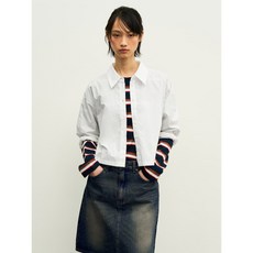 매장정품 에잇세컨즈 8SECONDS 솔리드 크랍 셔츠 화이트 355264LY21 207949