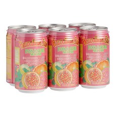 미국 하와이안썬 패션후르츠 구아바 넥타 주스 드링크 음료, 6개, 340ml