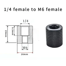 호환 2/4PCS 1/4-20 UNC 3/8-16 M5 M10 변환 너트 프로젝터 브라켓 어댑터 볼 헤드 카메라 삼각대 사진, 01 2PCS, 12 black 1 4 to M6