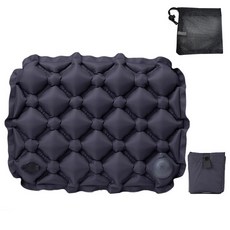 유니티23 휴대용 에어방석 펌프형 비행기 여행 필수품 캠핑, 딥그레이