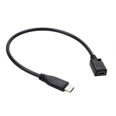 勁昕科技 Type-C 轉 Mini 5P 轉接線 安卓手機充電數據線, 1個