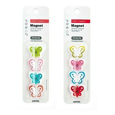 나비 냉장고 자석 마그네틱 마그넷 메모 홀더 20P 가정용 메모판 현관문 ksm+09829Oa