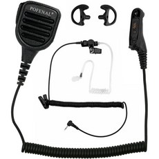 스피커 마이크 블루투스 휴대용 야외용 방수 무선 마이크 3.5mm 잭이 있는 리모트 숄더 Motorola XPR6550 XPR7550 XPR7550e APX6000검정