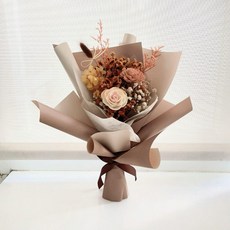 FLEUR ET PAPILLON 花與蝴蝶 乾燥花永生花束 橘色調設計