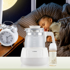 청호나이스 유아용 SUS316 스텐 내열강화유리 분유포트 오트밀베이지, HK-13B505WO