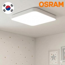 LED 심플 방등 천장등 전등 60W 오스람칩 플리커프리 DC타입 AS 2년 국내조립, 화이트