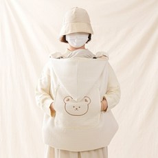 라인/레터링 아기띠워머 3중거즈 아기 망토 후드 사계절 담요, 3중 거즈 라인_귀염돗람이