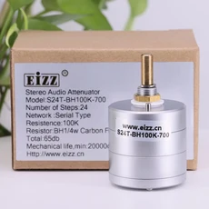 1PC EIZZ 2 채널 스테레오 10K 단계 볼륨 전위차계 Hifi 오디오 용 로그 스텝 감쇠기 DIY, 03 2Channel Stereo 100K