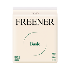 프리너 베이직 유기농 생리대 날개형, 대형, 12개입, 1개