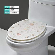 수지 화장실 뚜껑 두꺼운 U자형 가정용 디자인, 1L, 유백색 쉘 스테인레스 스틸이 천천히 잠깁니다.