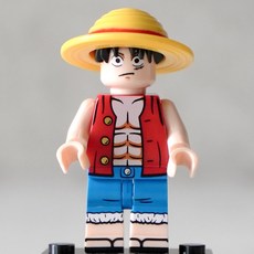 핸드브릭 팩토리 커스텀 미니브릭 피규어 원피스 해적 호환 블록호환, 002. 루피 버전2