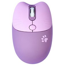 MOFII 고양이 모양 듀얼 모드 무선 마우스, 퍼플, M3DM