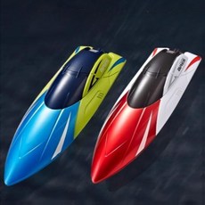 RC보트 무선 조종 고속 원격 리모컨 장난감 배 알씨, 표준 배터리(1개), B. 레드(24cm 듀얼모터), 1개
