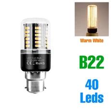 30W LED 콘 전구 E27/E26 실내 220V 천장 램프 E14 스포트라이트 가정용 조명 무플리커, 16 B22 7W  Warm White, 1개