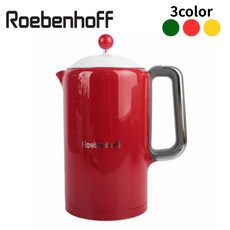 [본사정품]레벤호프 전기포트 온도조절 커피포트 무연마 스테인리스 무선 주전자 1.5L, 레드