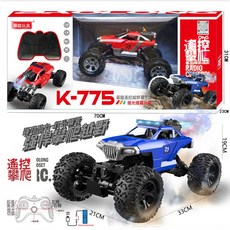 DIU 二通道遙控車兒童玩具賽車小汽車模型小男孩玩具, 1個, K-775-噴霧遙控攀爬車(顏色隨機):如圖
