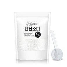 생활명작 워싱탄산소다 5kg+스푼1개 / 워싱소다 미국산 가루세제 표백 세탁보조 청소제, 5kg, 1개