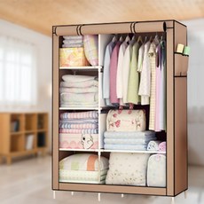 비키니 옷장 시스템 행거 조립식 간이 드레스룸 원룸, 더블 옷장 체크