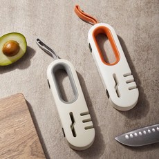 Moore 四合一磨刀器, 白橘, 1個