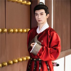 維尼好物 春夏季薄款中國風服飾, 1個, （織金）男款單獨圓領袍 僅外袍,2XL