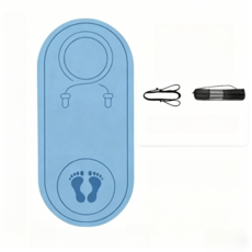 室內跳繩專用地墊 加厚高密度 TPE 防滑耐磨, 藍色, 1個