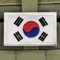 태극기 패치 의상패치, 그린