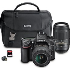 디지털 카메라 입문 브이로그 유투브 니콘 D7100 24.1MP DX 포맷 CMOS SLR 바디 전용, w/ 18-55mm + 55-300mm VR Bundl, Base