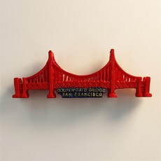 美國 三藩市 創意 立體 金門大橋 冰箱貼 旅遊紀念 裝飾 工藝品, 如圖所示