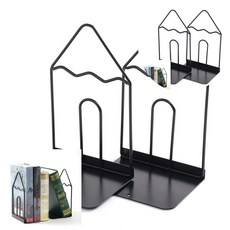 펜슬 책상 간이 미니 철제 책꽂이 북엔드 2P세트 세로책꽂이