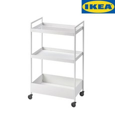 이케아 NISSAFORS 니사포르스 카트 다용도 철제 트레이 50.5x30x83cm, 3단, 화이트904.6057.35